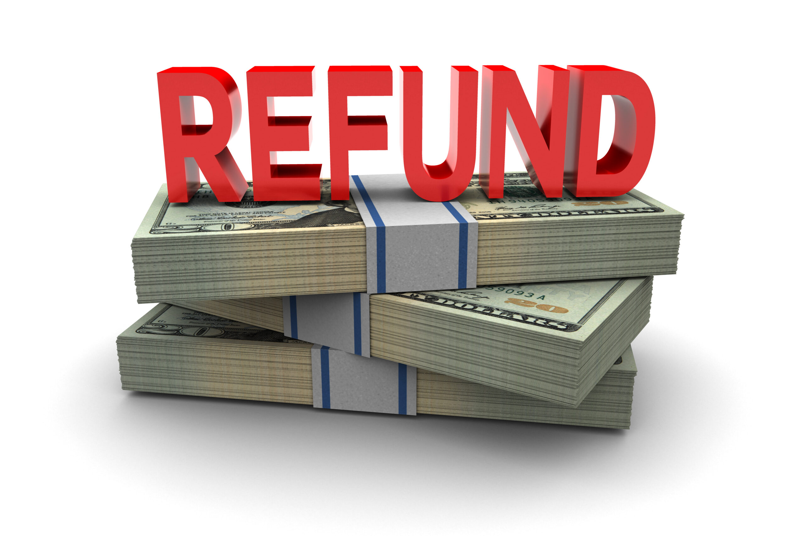 Cash,Refund,Money,Illustration,On,White,Background